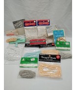 Lot Of (13) Vintage Gold And Silver Colored Craft Sewing Holiday Beads - £17.20 GBP