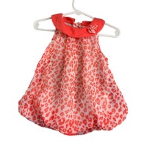 Little Lass Girls Infant Baby Size 18 months Coral White Animal Print Le... - $12.86