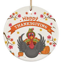 Turkey Thanksgiving Ornament Happy Giving Funny Wild Turkey Autumn Ornament Gift - £11.82 GBP