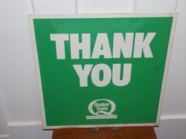 Vintage Quaker State Thank You Plastic Gas Station Sign - $1,034.92 MXN