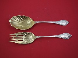 Albany By Towle Sterling Silver Salad Serving Set Gold washed 9 1/8" Serving - $305.91