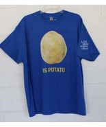 Late Show Stephen Colbert  XL Blue Is Potato Gildan Cotton Blend SS T-Shirt - $12.87