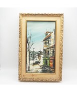 Vtg Mid Century Modern Oil Painting Mario Anino 1969 Paris Ornate Frame - £146.61 GBP