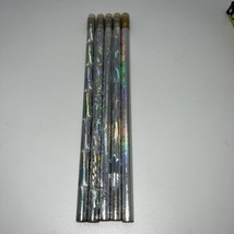 Vintage Silver Foil Pencils Set of 5 Unsharpened - £11.84 GBP
