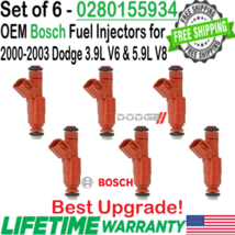 Bosch OEM 6Pcs Best Upgrade Fuel Injectors for 2000-2003 Dodge 3.9L V6 &amp; 5.9L V8 - $178.19