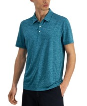 Alfani Polo Shirt Men&#39;s XL Turquoise Performance Stretch Moisture Wicking - $19.99