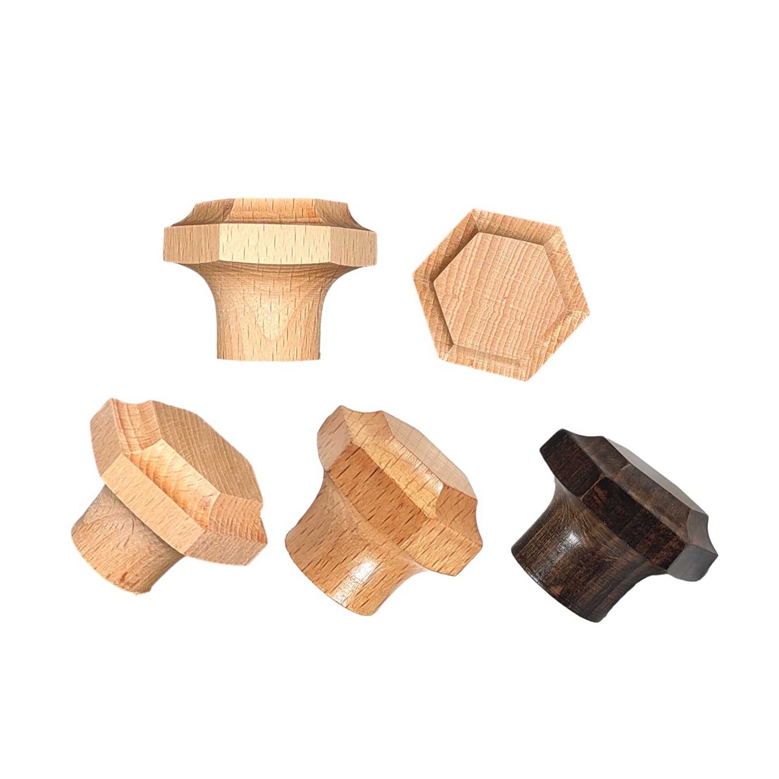 Unique geometric design furniture knobs. hexagon wooden knobs for door, ... - $2.50
