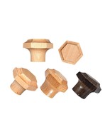 Unique geometric design furniture knobs. hexagon wooden knobs for door, ... - $2.50