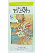 Insulated FOOD GLOVES &amp; MEAT CLAWS SET Charcoal Companion Stainless Stee... - $167.98 MXN