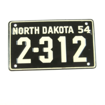 Vintage 1954 Wheaties Cereal North Dakota Metal Bicycle License Plate 2-312 - £7.98 GBP