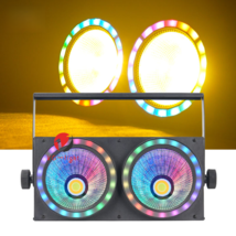 Stage Lighting Two Eyes COB Par Light 200W LED DMX DJ Audience Blinder Fill - $280.51 CAD