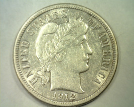 1912 Barber Dime About Uncirculated Au Nice Original Coin Bobs Coins Fast Ship - £53.72 GBP