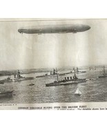 1914 German Zeppelin British Navy Battleship WW1 Print Military War Naut... - £31.46 GBP