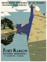 16x20&quot;Decoration CANVAS.Interior design art.Fort Marion St.Agustine castle.6451 - £36.61 GBP