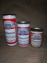 3 Vintage VTG Budweiser Bud Beer Cans Anheuser Busch Genuine Lager Man C... - £29.18 GBP