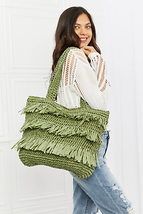 Fame The Last Straw Fringe Straw Tote Bag - £41.12 GBP