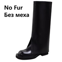 FEDONAS Popular Fashion Women Knee-High Boots Party Casual Thick Heels Concise L - £138.80 GBP