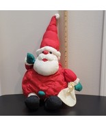 Vintage DanDee 18&quot; Santa Claus Parachute Puffy Plush Nylon Christmas Gif... - $22.38 CAD