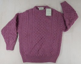 Cladyknit of Donegal Fisherman Sweater Heritage Knit 100% Wool Wms Large New - £64.05 GBP