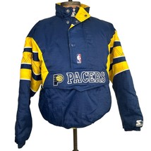 Vintage 80s 90s NBA Indiana Pacers Starter 1/4 Zip Pullover Jacket Size ... - £191.14 GBP