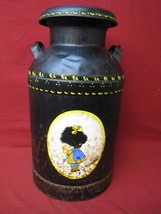 Vintage Antique Heavy Duty Decorated Metal Dairy Milk Can Jug Folk Art - $98.99