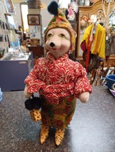 Artisan Flair Polar Bear Figure Leopard Print Boots And Pocket Book 12&quot; - $738.59 MXN