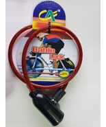 AN CHI 21 Inch Bike Locks Cable Lock Coiled Secure Keys Bike Cable Lock Red - $9.89