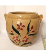Early McCoy Pottery Crock Floral Cold Paint 2.5 quart 6.5&quot; tall RARE VIN... - £23.29 GBP