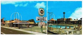 Ontario Postcard Niagara Falls Alamo Motel Restuarant &amp; Gift Shop Long Card - £1.74 GBP