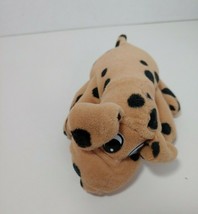Cuddle Wit cuddle puppy dog Plush small tan brown spots lying down folded ears - $9.89