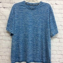 Reebok Mens Activewear Short Sleeve T Shirt Blue Space Dye Crew Neck Tee... - $12.86