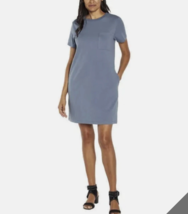 Banana Republic Women&#39;s Short Sleeve T-Shirt Dress Blue Size XL Slash Po... - $188.52 MXN