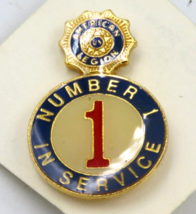 Vintage American Legion Number 1 in Service Lapel Pin - £3.87 GBP