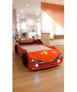 WOODY  RED  Twin Car Bed,  LED Lights - $12,288.04 MXN