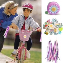 Bike Basket For Kids Front Woven Basket With Handlebar Streamers - £37.92 GBP