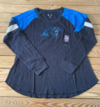 NFL Team Apparel NWT Women’s Carolina Panthers Waffle Knit Shirt  2XL Grey CV - £13.21 GBP