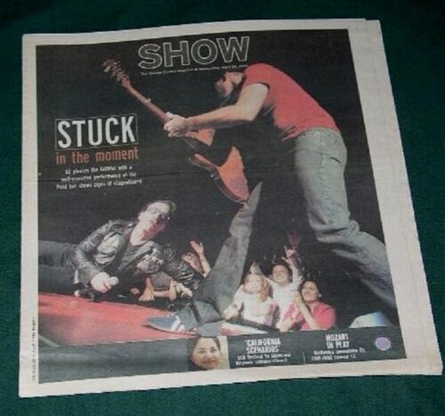 U2 BONO SHOW NEWSPAPER SUPPLEMENT VINTAGE 2001 - $24.99