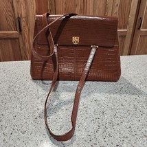 Vintage Etienne Aigner Croc Embossed Satchel Purse Bag - $414.40 MXN