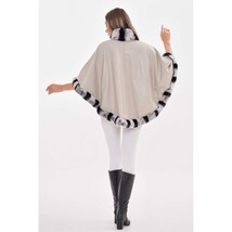 Vinci The Glacier Light Beige Reversible Leather Women Jacket image 12