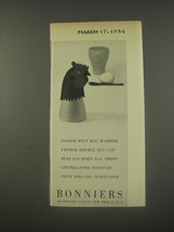1956 Bonniers Advertisement - Danish Felt Egg Warmer, Finnish Double Egg Cup - £14.85 GBP