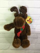 VTG Russ Berrie Marty Moose Poseable Antlers Knit Scarf Plush Stuffed An... - £19.21 GBP