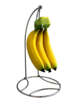 Chrome Banana Tree Holder Rack Ripen Fruit Evenly Prevents Bruising &amp; Sp... - $10.88