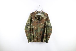 Vtg 60s 70s Streetwear Mens Medium Water Repellant Camouflage Shirt Jacket USA - £93.41 GBP