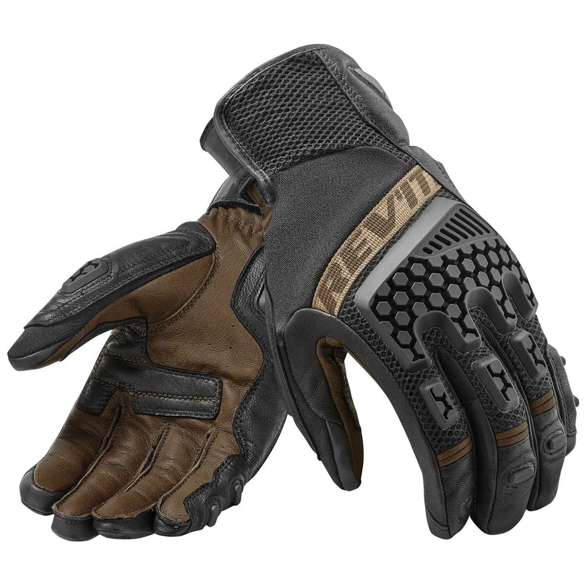 New Revit Sand 3 Trial Motorcycle Adventure Touring Ventilated Gloves Ge... - $47.04+
