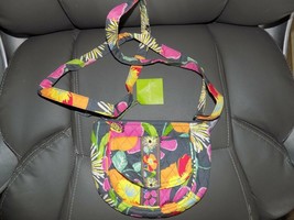 Vera Bradley Lizzy Crossbody Bag in Jazzy Blooms NEW - £28.38 GBP