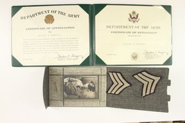 Vintage Military Lot Retirement Papers Photo Insignia US Army MONOSKI Genealogy - £30.59 GBP