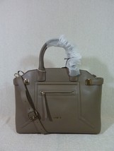 NWT FURLA Taupe Leather Medium Top Handle Alice Satchel Bag Made in Italy - £470.24 GBP