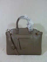 NWT FURLA Taupe Leather Medium Top Handle Alice Satchel Bag Made in Italy - £476.60 GBP