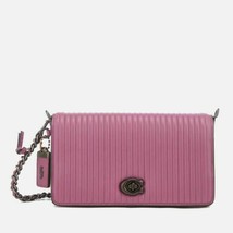 NWT Coach 22729 Nappa Leather Quilted Dinky Crossbody Primrose/PURPLE - £153.40 GBP