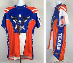 Don&#39;t Mess with Texas Bicycle Bike Jersey Mens XXL Red White Blue 3/4 zi... - $37.57